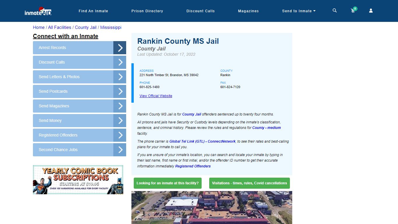 Rankin County MS Jail - Inmate Locator - Brandon, MS